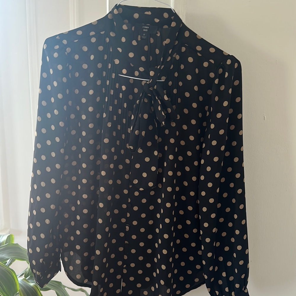 Womens polka dot blouse